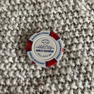 HARLEY‎ DAVIDSON HILL CITY SOUTH DAKOTA 76th STURGIS POKER CHIP  Red White Blue